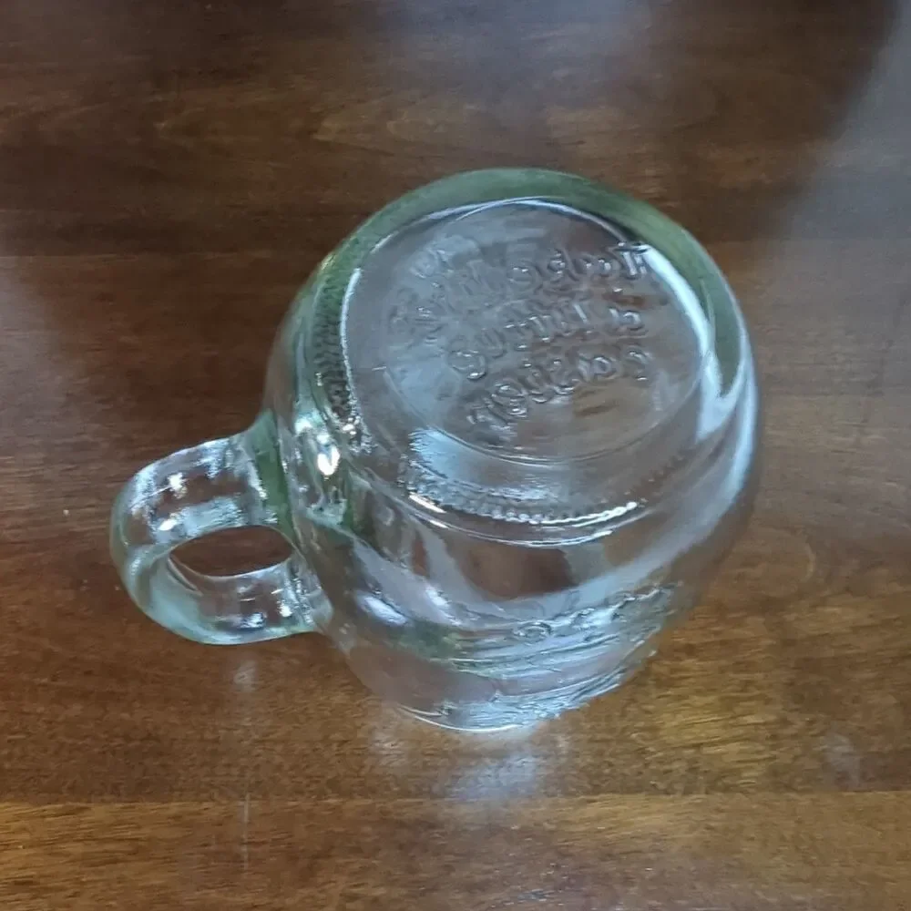 Jack in the Box Liberty Mug 1776/1976 VTG Bell Drinking Glass Mason Jar Clear